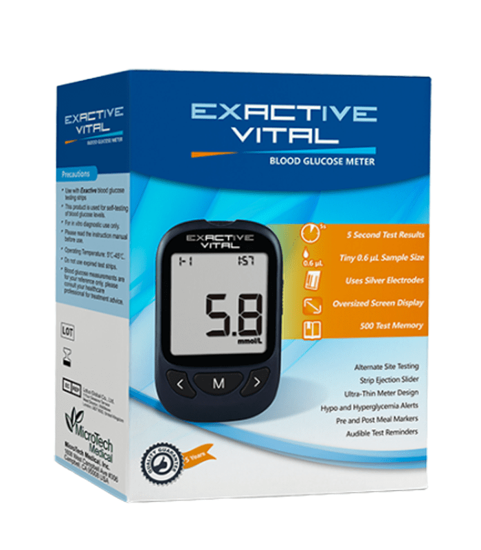 Exactive Vital Blood Glucose Monitoring Meter