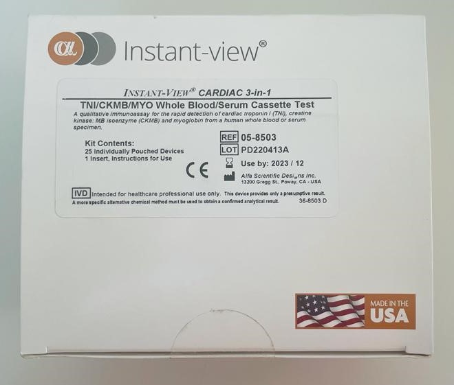 Instant-view® Cardiac 3-in-1 Whole Blood/Serum Test