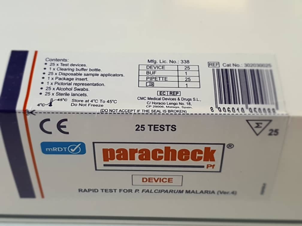 Paracheck Pf Device for Malaria