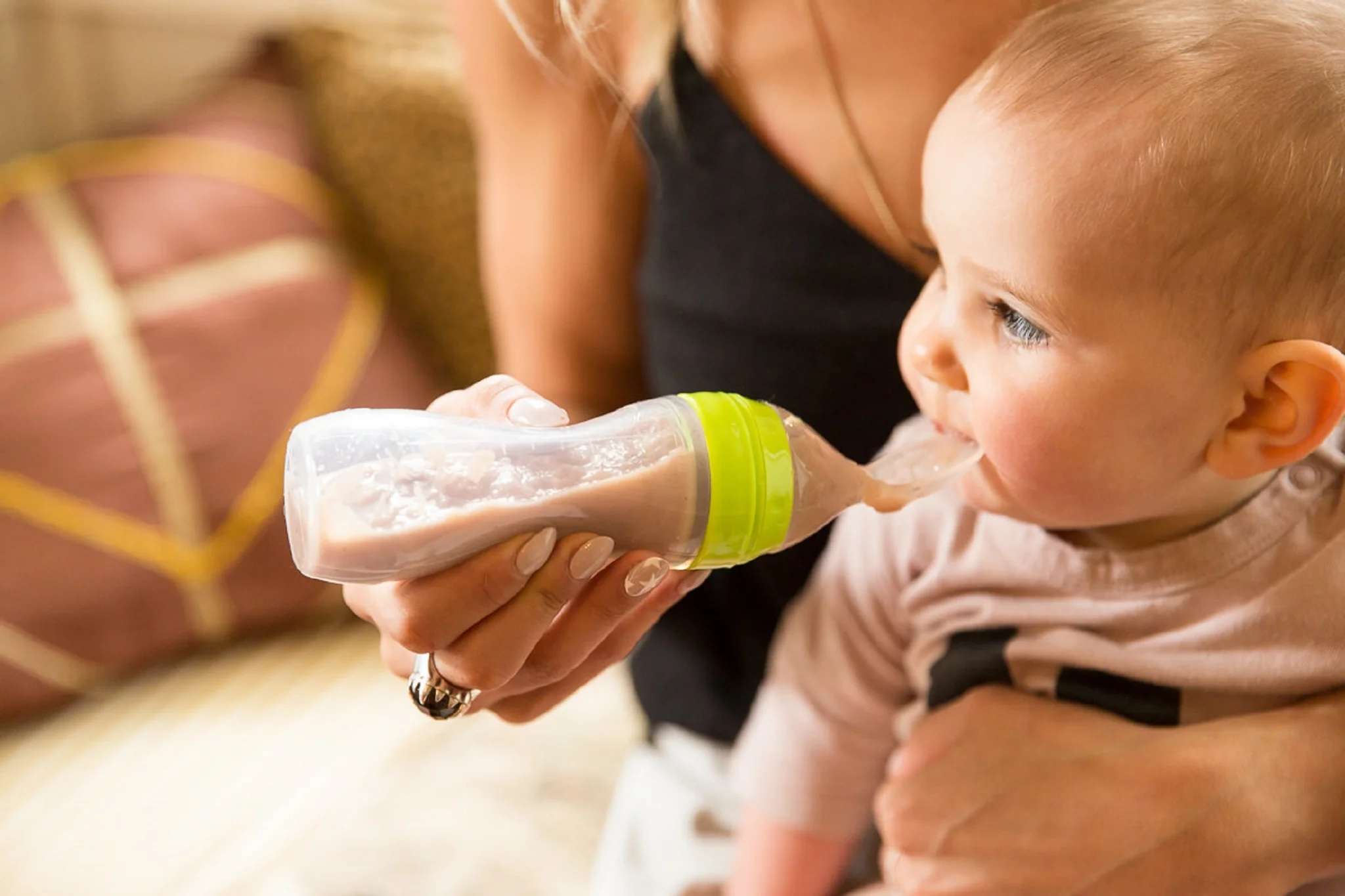 Silicone Baby Food Dispensing Spoon with Cap 1 pk